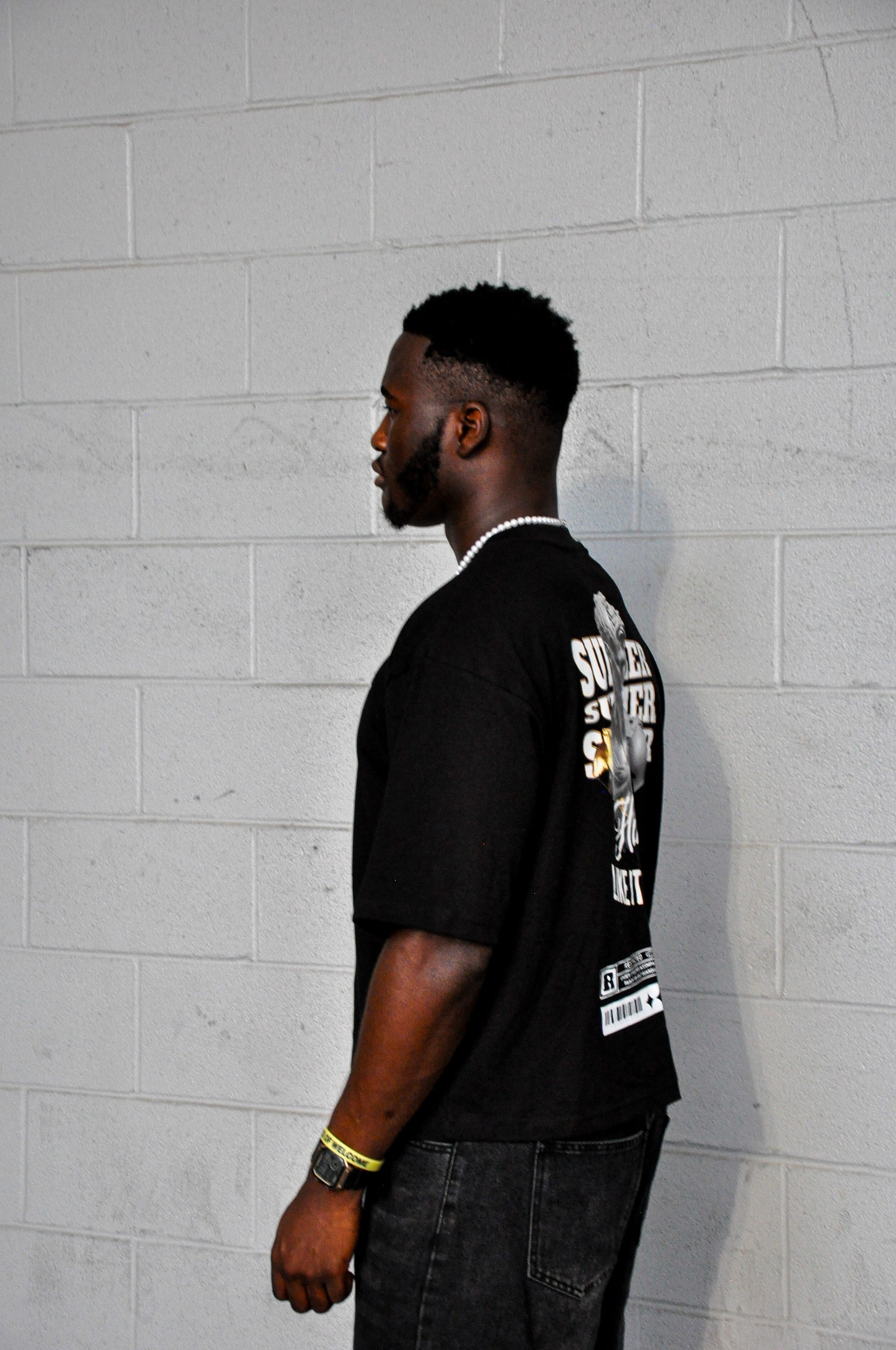D1X Boxy Black Tee
